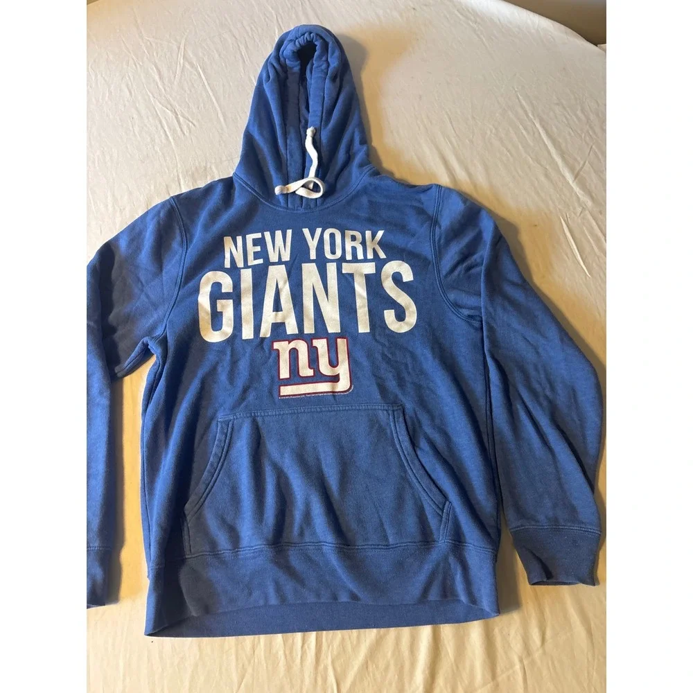 NFL New York Giants Hoodie Mens Large Blue Good Graphic Pullover Sweatshirt - Picture 2 of 13
